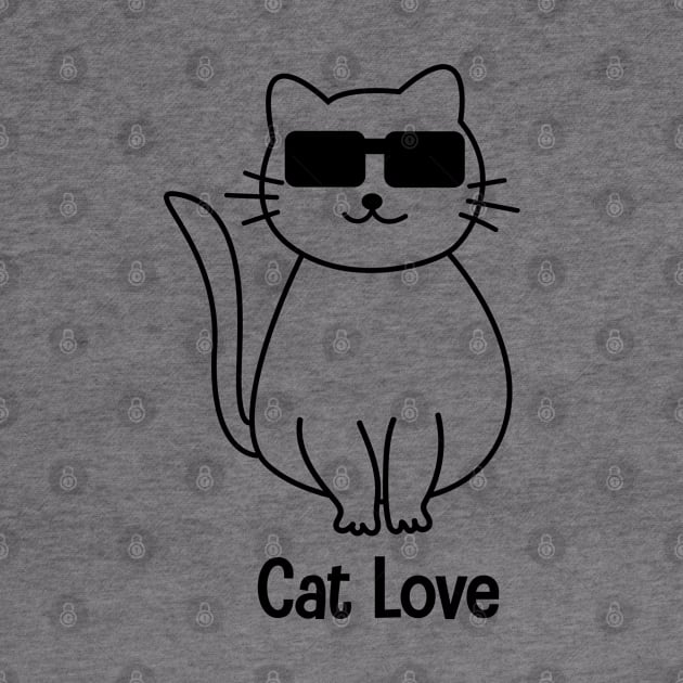 Cat love - glasses cat by dewarafoni